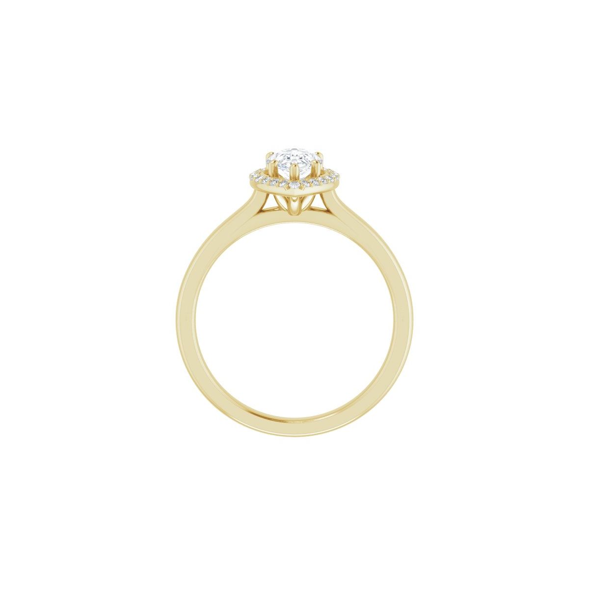 Pear Halo-Style Engagement Ring Semi-Mount - gallery - Series 122060