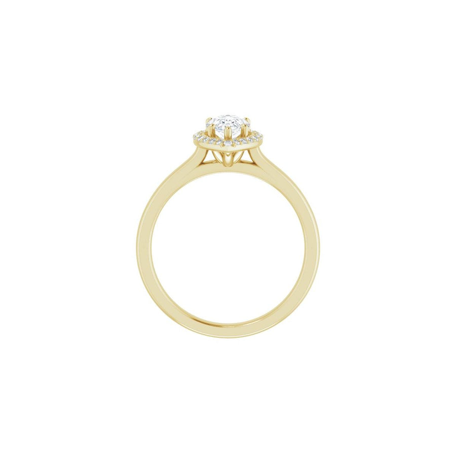Pear Halo-Style Engagement Ring Semi-Mount - gallery - Series 122060
