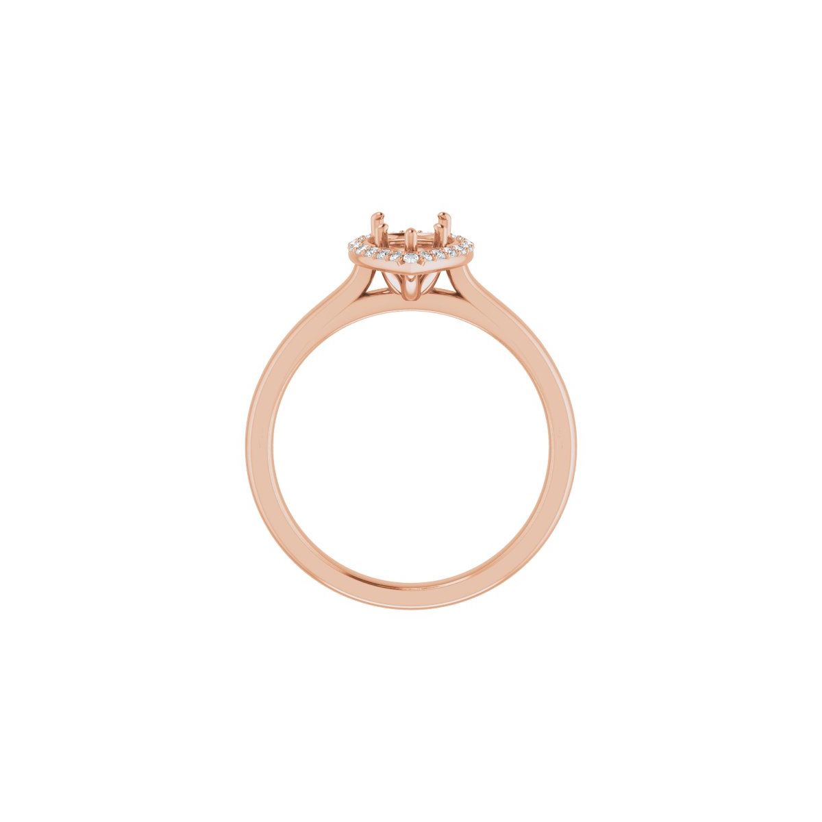 Pear Halo-Style Engagement Ring Semi-Mount - gallery - Series 122060
