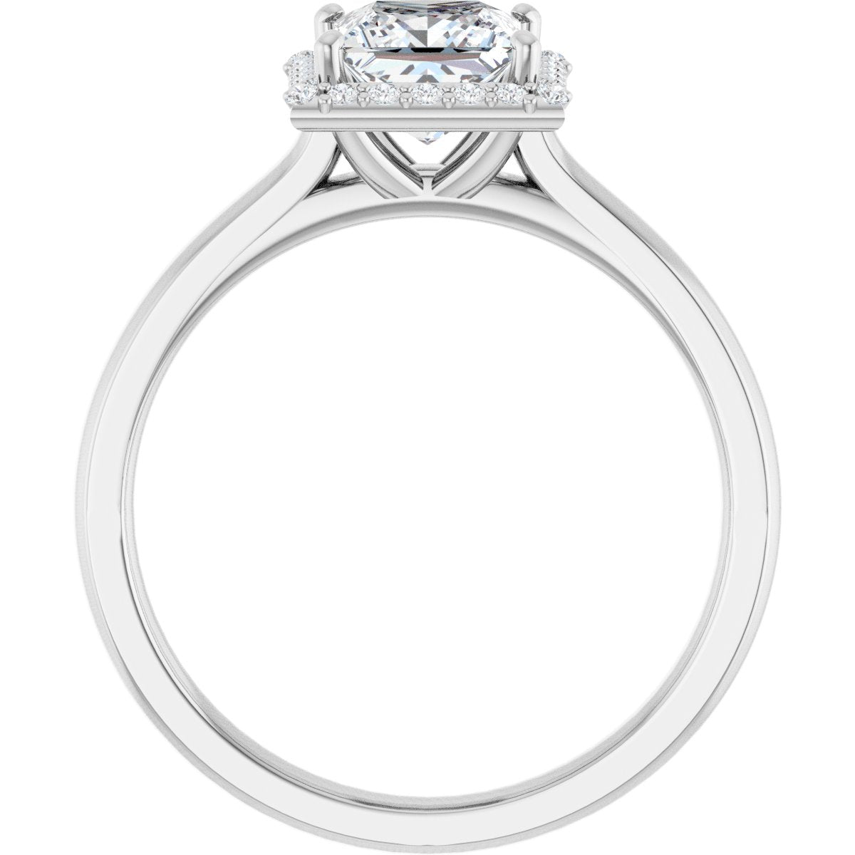 Square Halo-Style Engagement Ring Semi-Mount - gallery - Series 122060