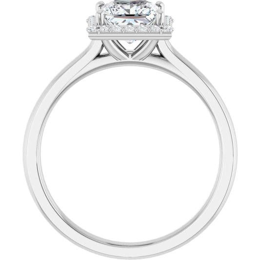 Square Halo-Style Engagement Ring Semi-Mount - gallery - Series 122060