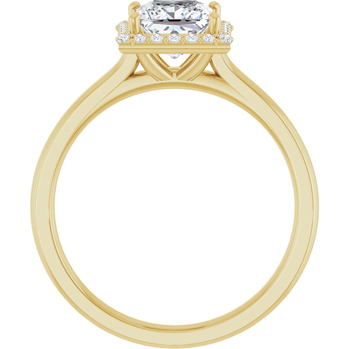Square Halo-Style Engagement Ring Semi-Mount - gallery - Series 122060