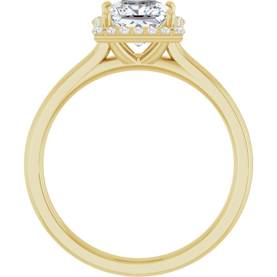 Square Halo-Style Engagement Ring Semi-Mount - gallery - Series 122060