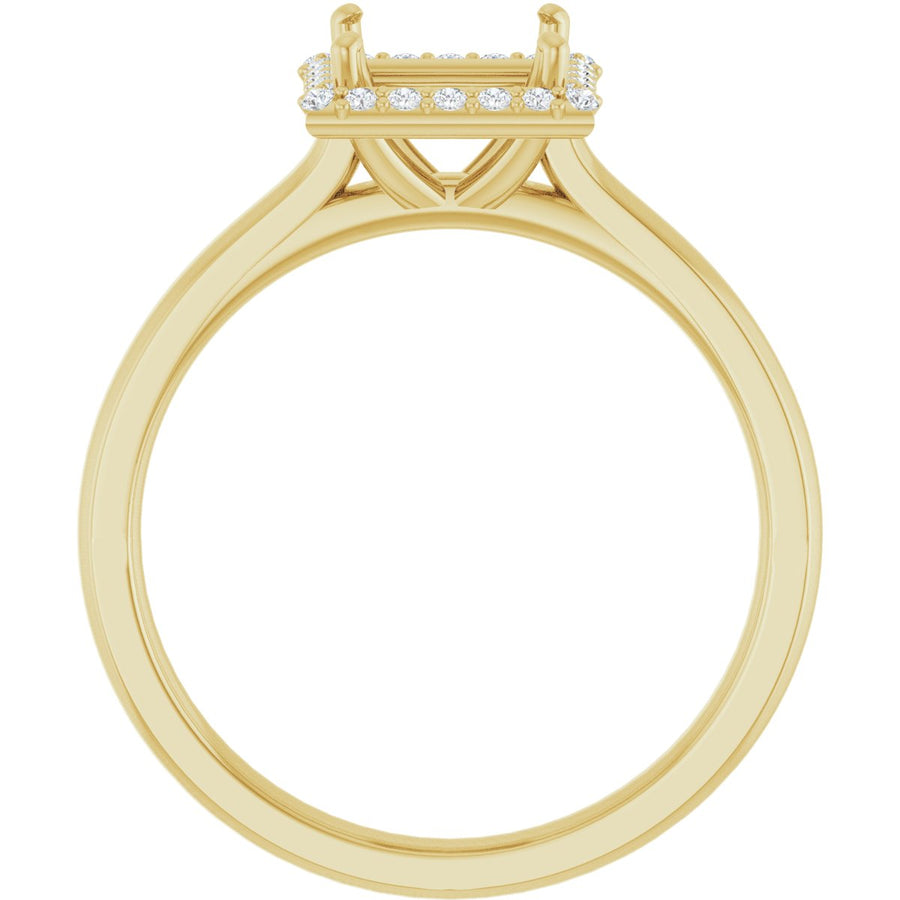 Square Halo-Style Engagement Ring Semi-Mount - gallery - Series 122060