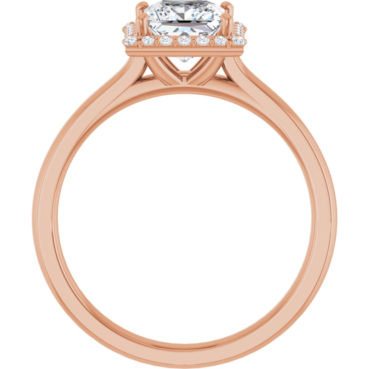 Square Halo-Style Engagement Ring Semi-Mount - gallery - Series 122060