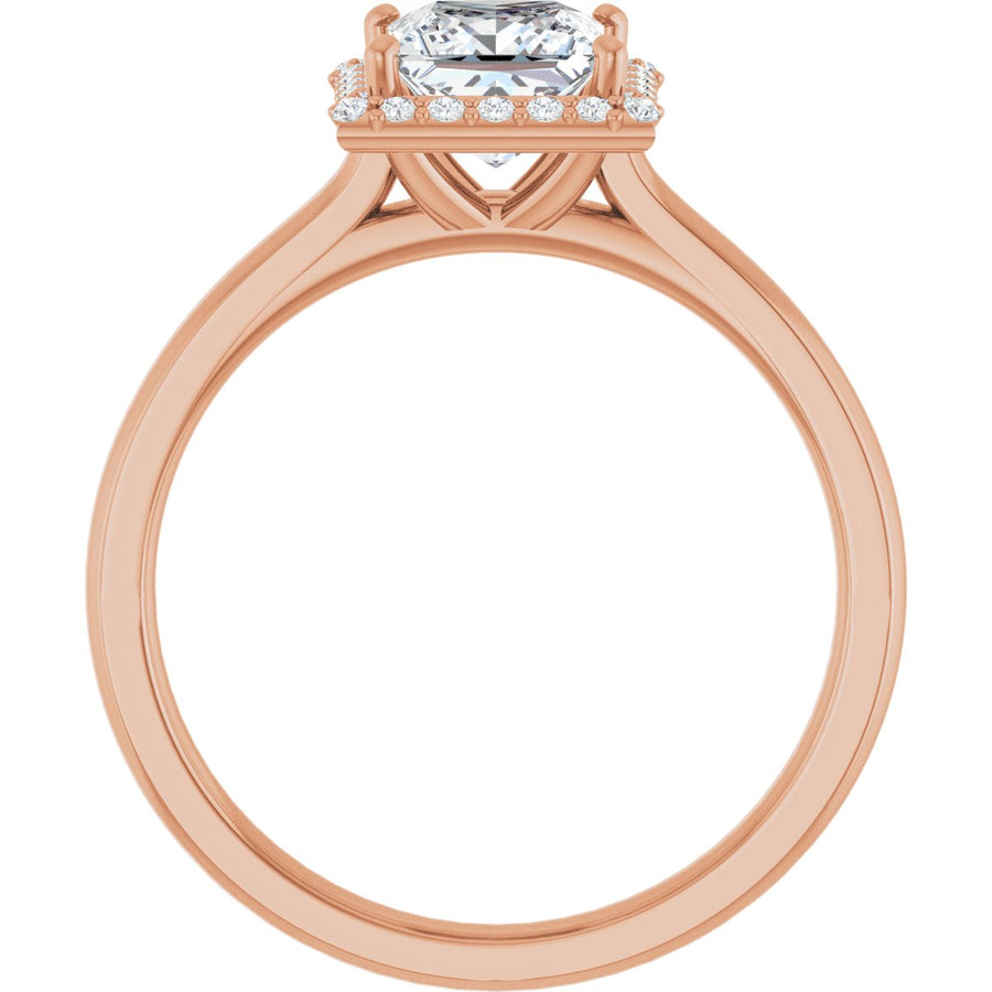Square Halo-Style Engagement Ring Semi-Mount - gallery - Series 122060