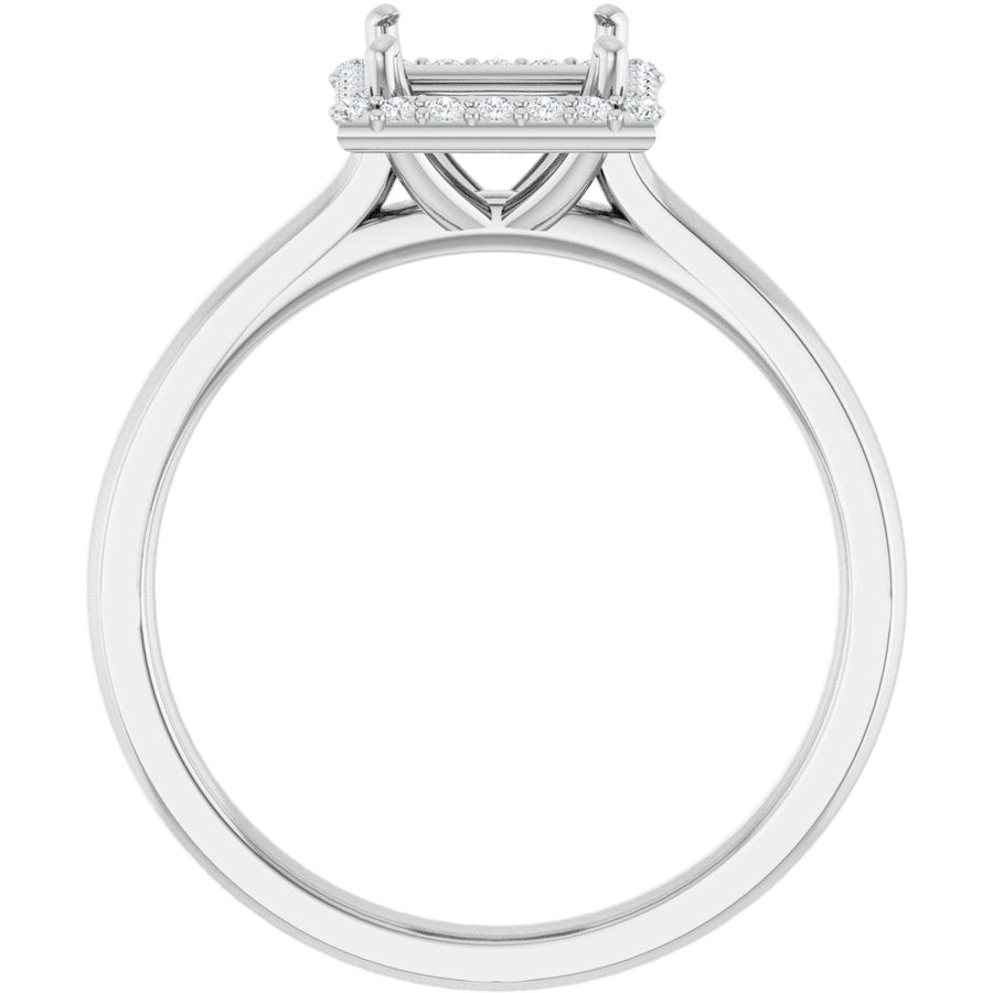 Square Halo-Style Engagement Ring Semi-Mount - gallery - Series 122060