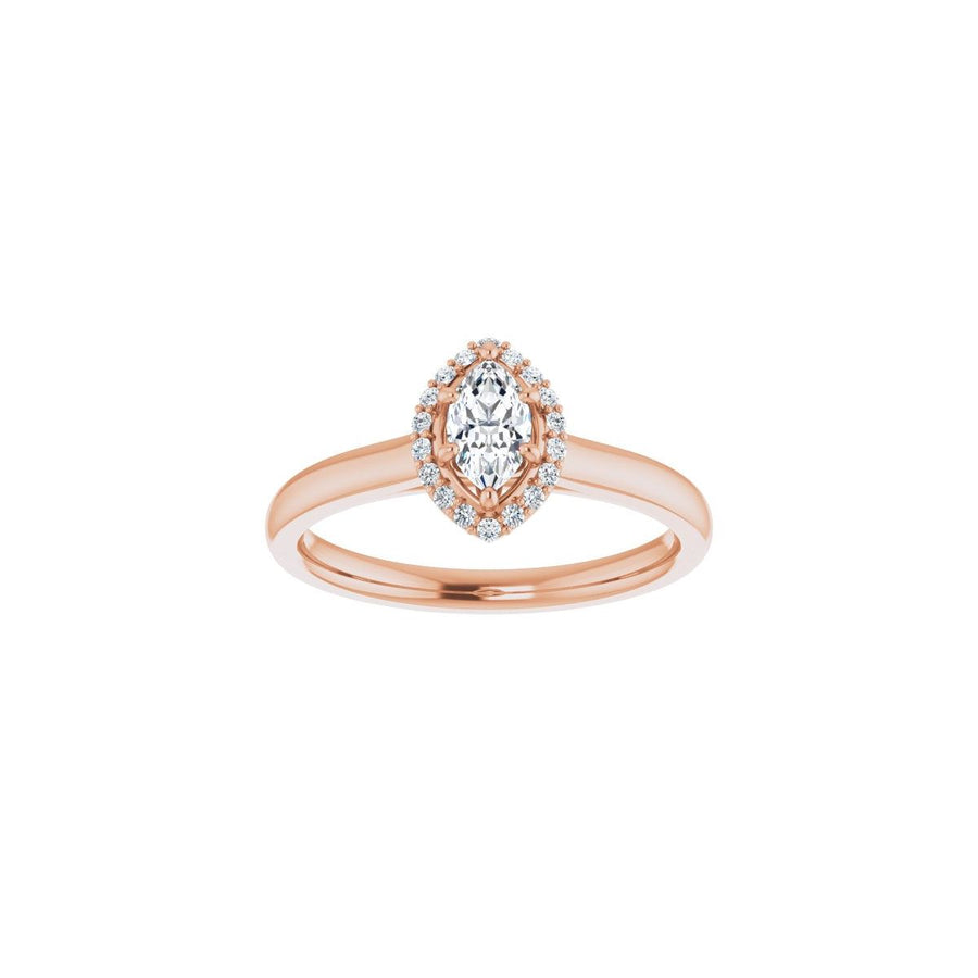 Marquise Halo-Style Engagement Ring Semi-Mount - gallery - Series 122060