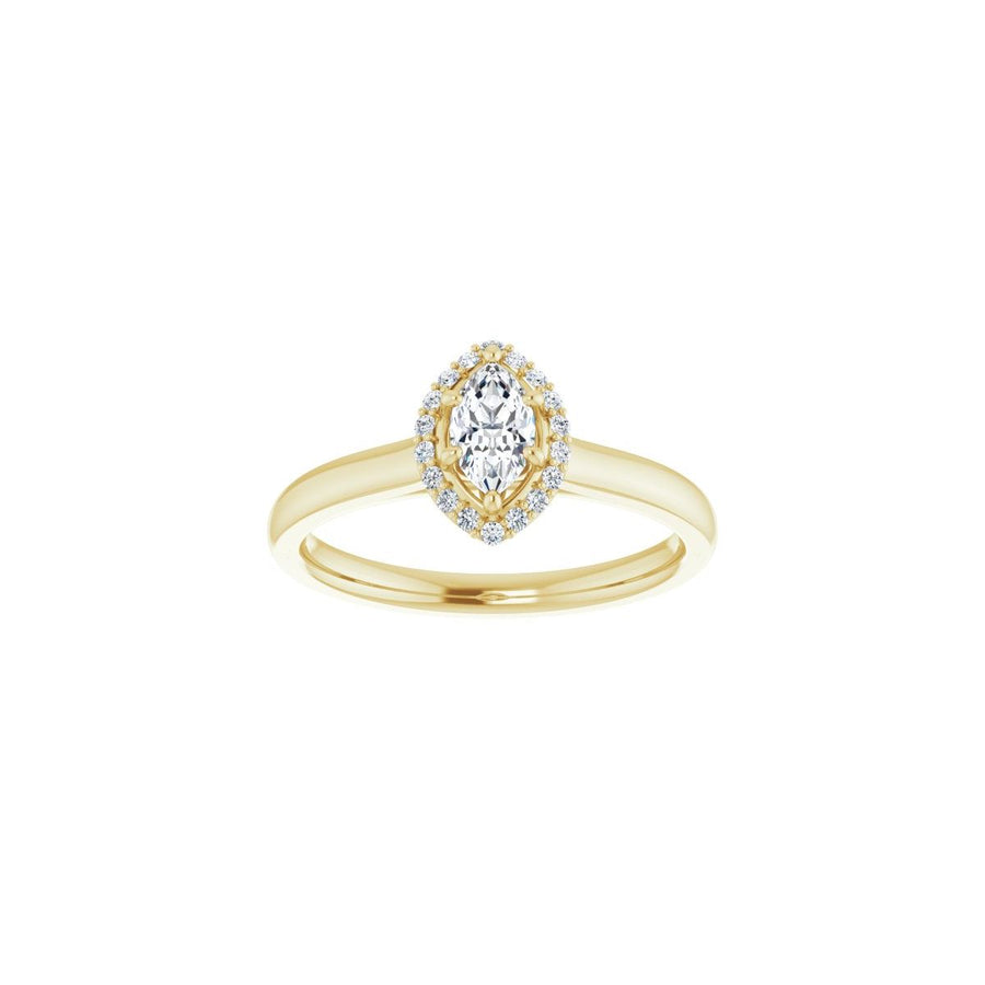 Marquise Halo-Style Engagement Ring Semi-Mount - gallery - Series 122060