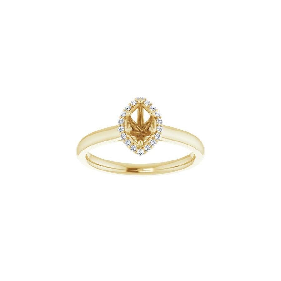 Marquise Halo-Style Engagement Ring Semi-Mount - gallery - Series 122060