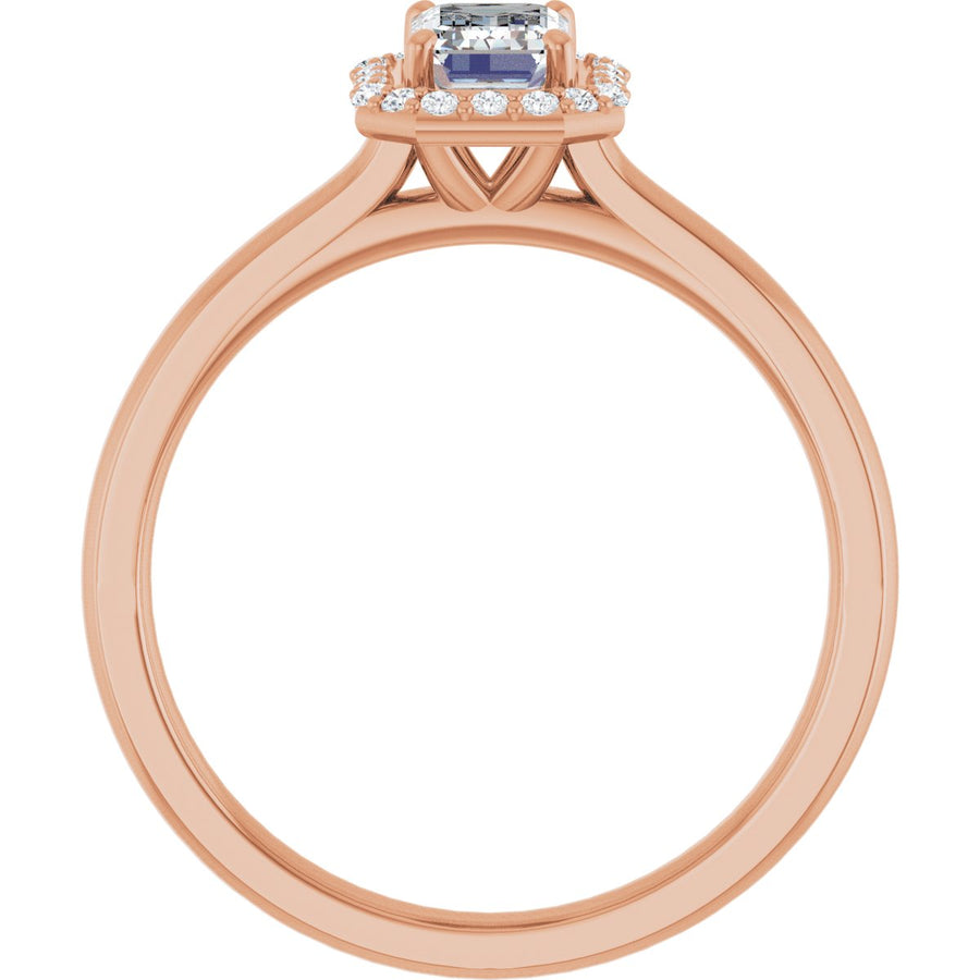 Emerald Halo-Style Engagement Ring Semi-Mount - gallery - Series 122060