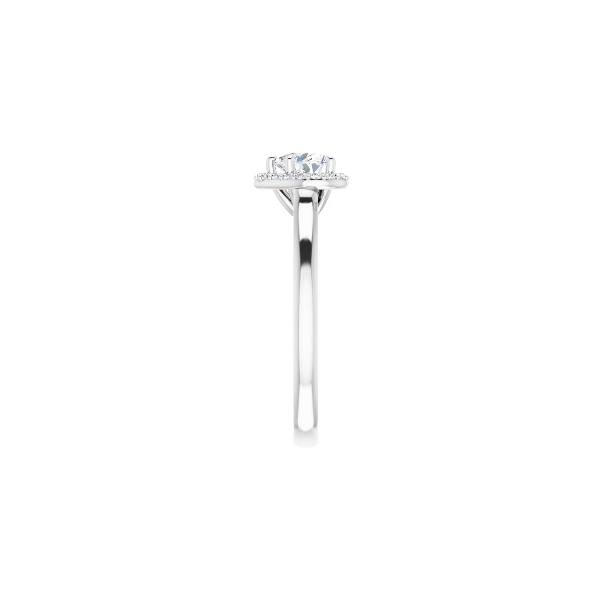 Heart Halo-Style Engagement Ring Semi-Mount - gallery - Series 122060