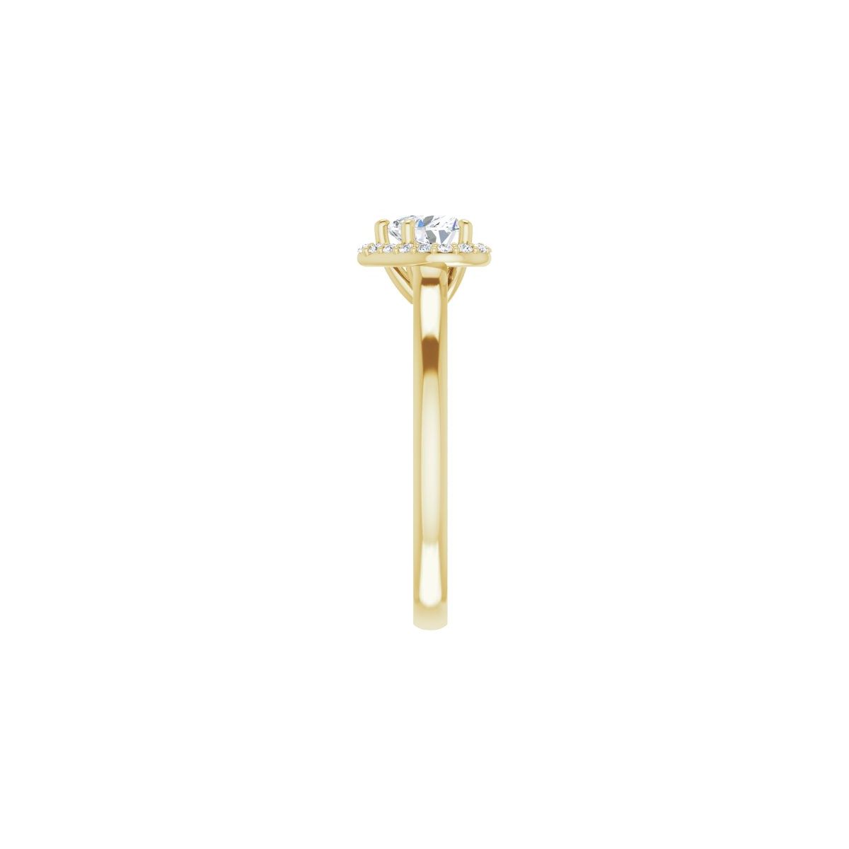 Heart Halo-Style Engagement Ring Semi-Mount - gallery - Series 122060
