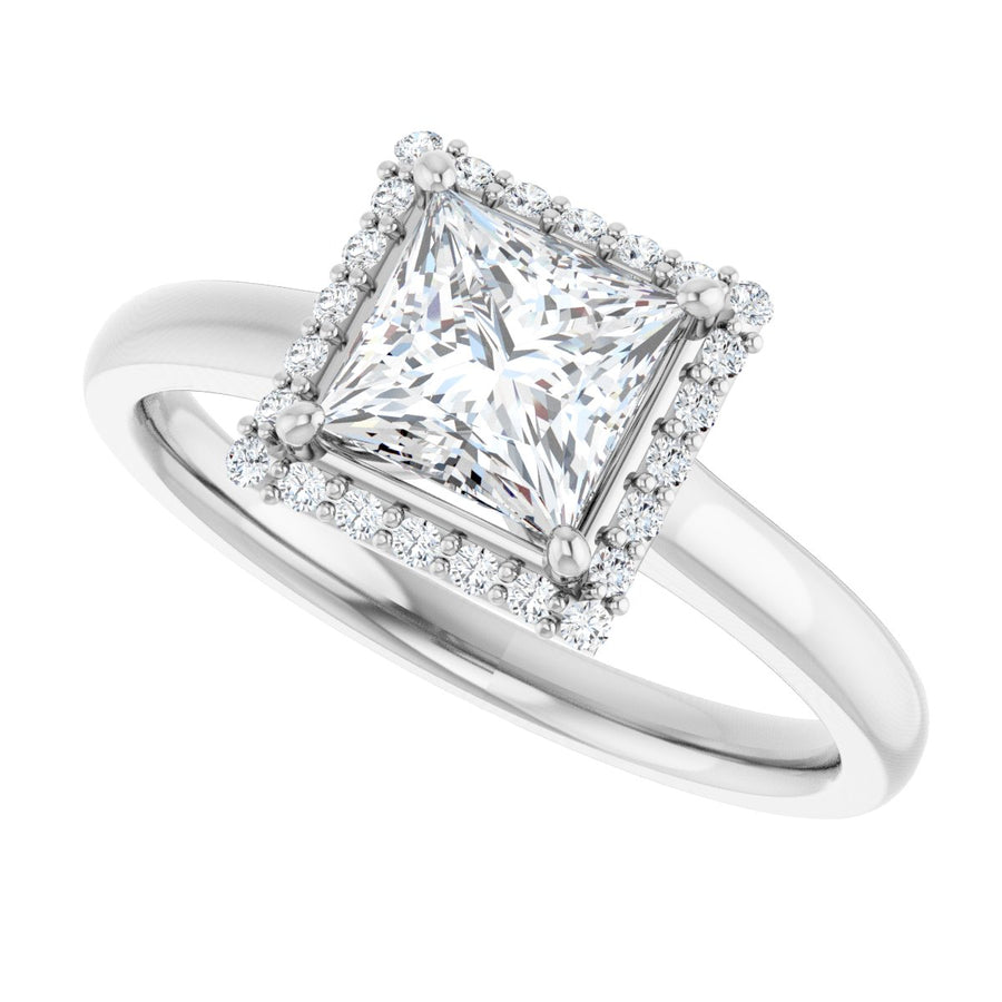 Square Halo-Style Engagement Ring Semi-Mount - gallery - Series 122060