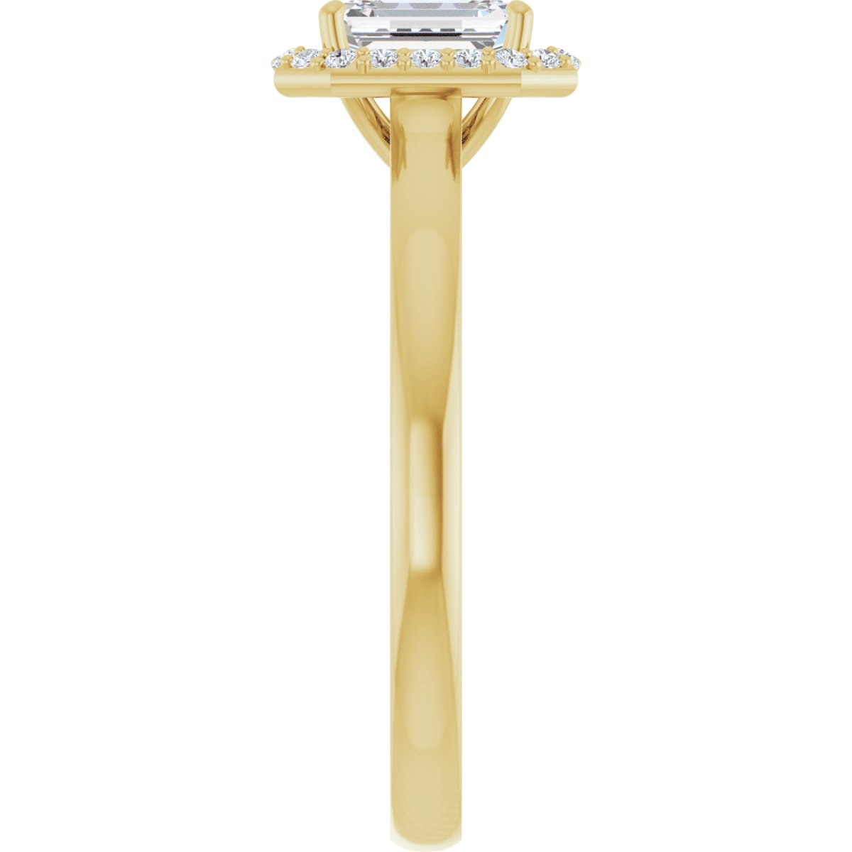 Emerald Halo-Style Engagement Ring Semi-Mount - gallery - Series 122060