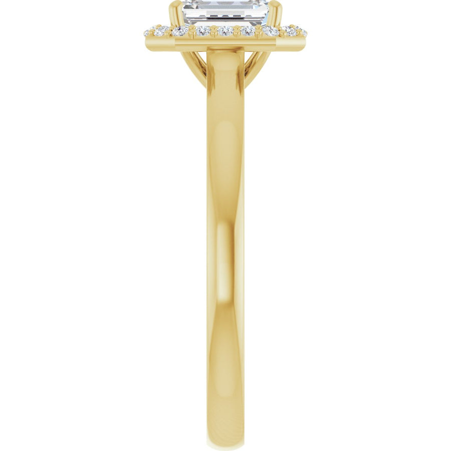 Emerald Halo-Style Engagement Ring Semi-Mount - gallery - Series 122060