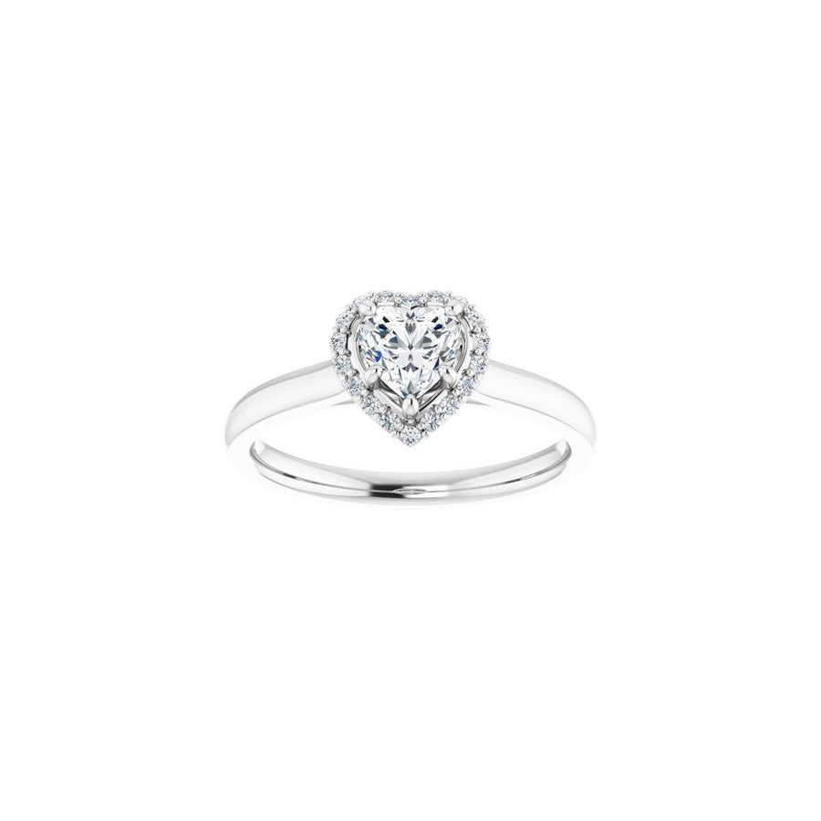 Heart Halo-Style Engagement Ring Semi-Mount - gallery - Series 122060