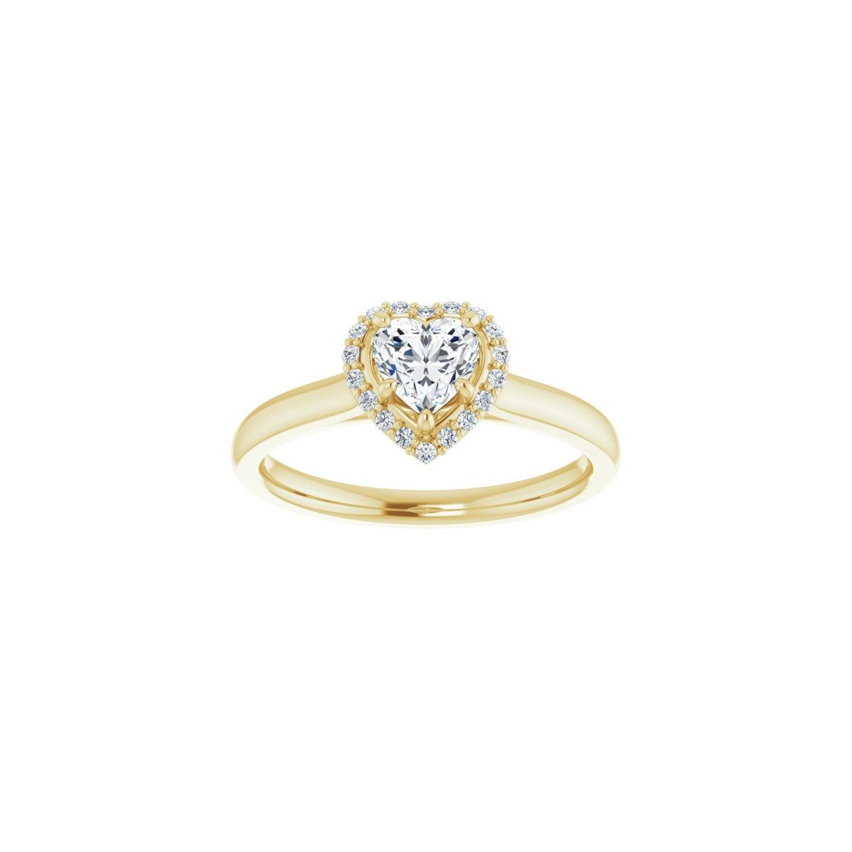 Heart Halo-Style Engagement Ring Semi-Mount - gallery - Series 122060