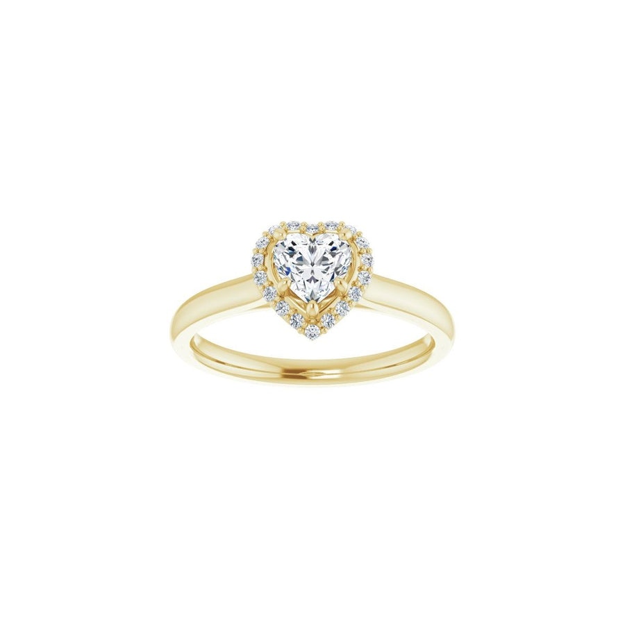 Heart Halo-Style Engagement Ring Semi-Mount - gallery - Series 122060