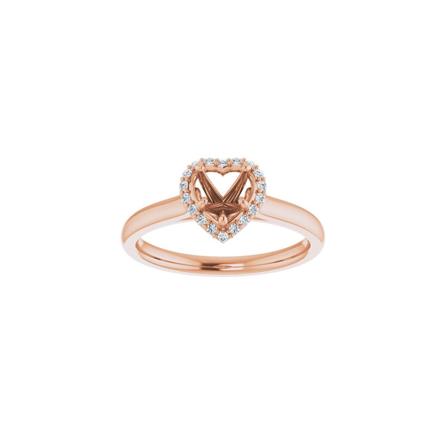 Heart Halo-Style Engagement Ring Semi-Mount - gallery - Series 122060