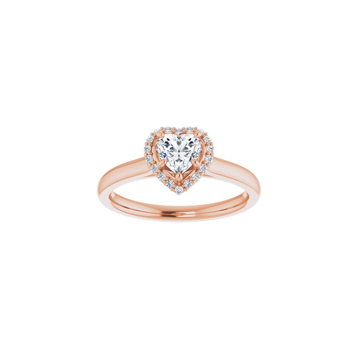 Heart Halo-Style Engagement Ring Semi-Mount - gallery - Series 122060