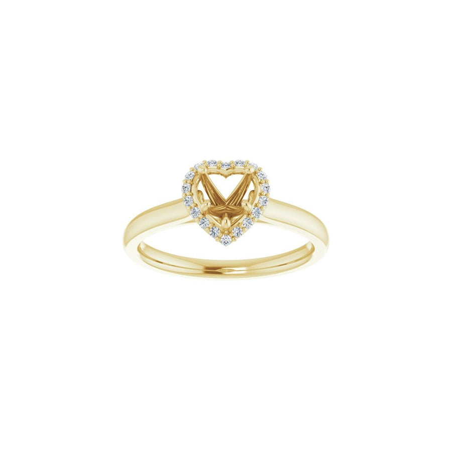 Heart Halo-Style Engagement Ring Semi-Mount - gallery - Series 122060