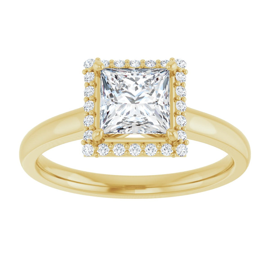 Square Halo-Style Engagement Ring Semi-Mount - gallery - Series 122060