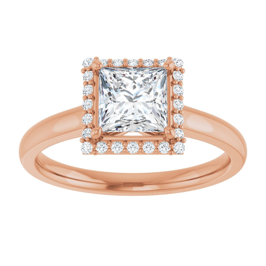 Square Halo-Style Engagement Ring Semi-Mount - gallery - Series 122060