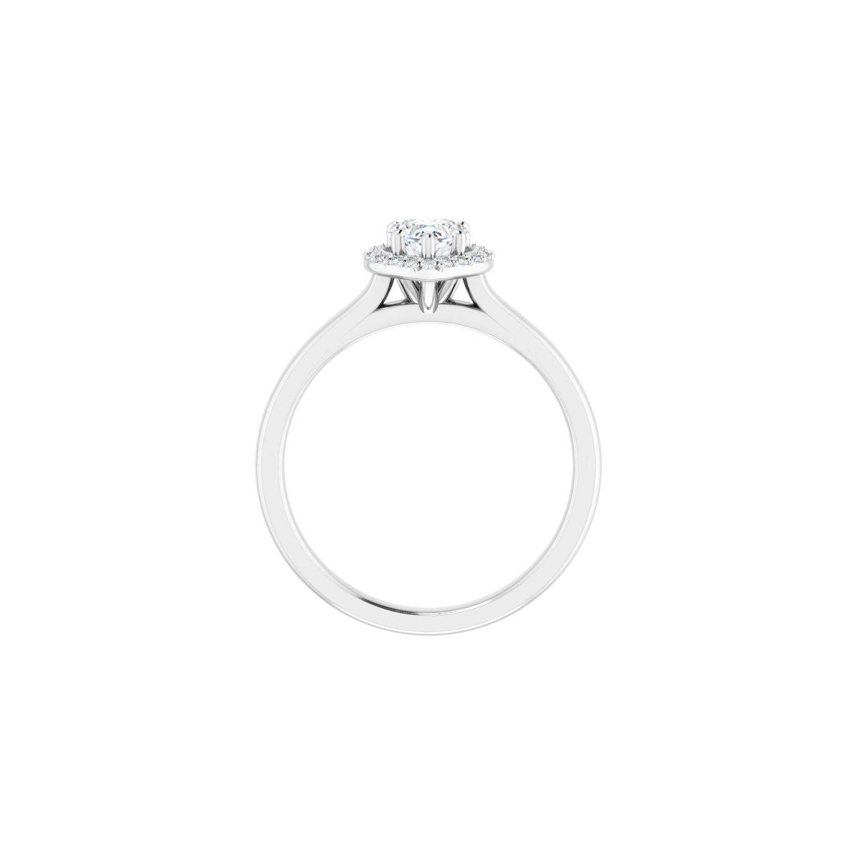 Heart Halo-Style Engagement Ring Semi-Mount - gallery - Series 122060