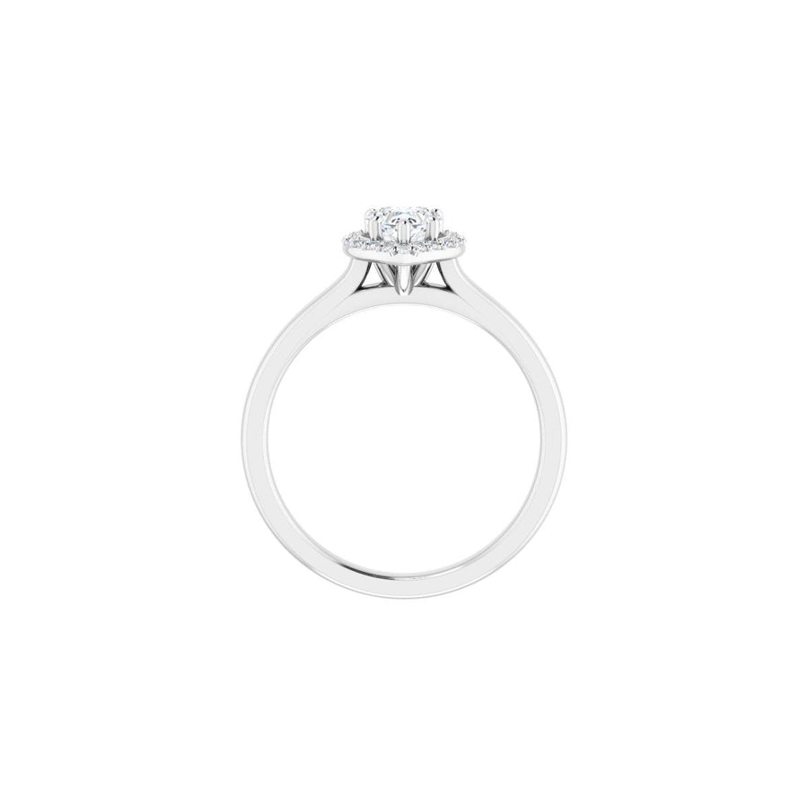 Heart Halo-Style Engagement Ring Semi-Mount - gallery - Series 122060
