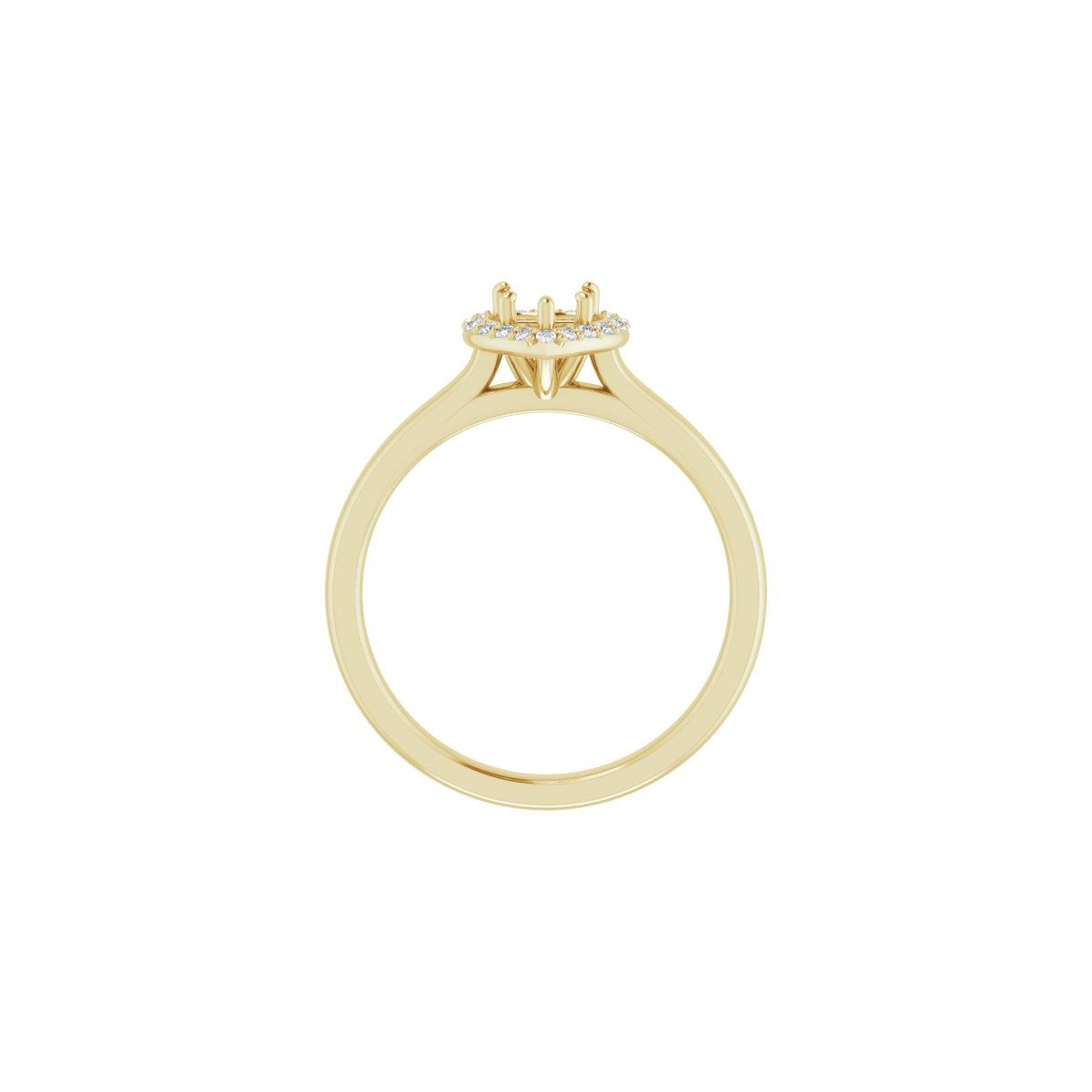Heart Halo-Style Engagement Ring Semi-Mount - gallery - Series 122060