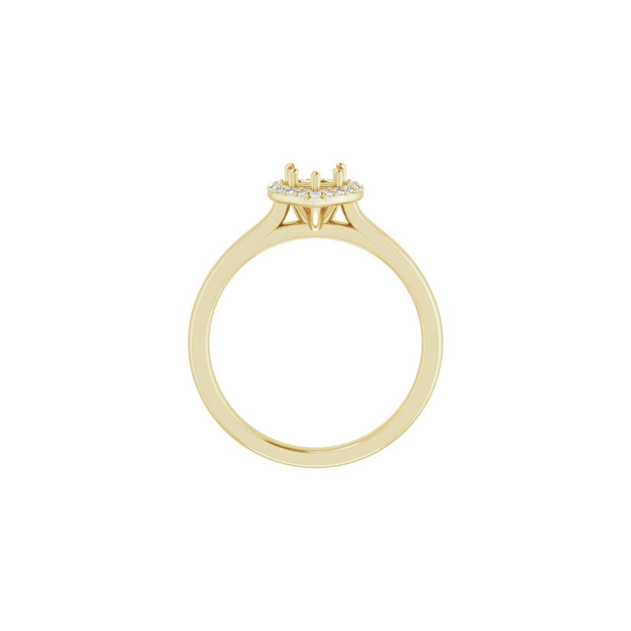 Heart Halo-Style Engagement Ring Semi-Mount - gallery - Series 122060