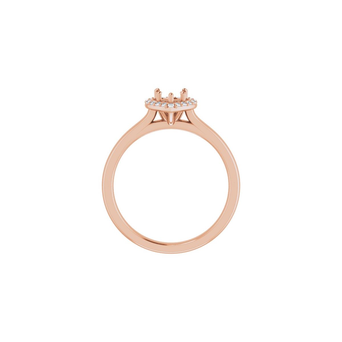 Heart Halo-Style Engagement Ring Semi-Mount - gallery - Series 122060