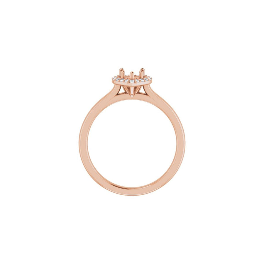 Heart Halo-Style Engagement Ring Semi-Mount - gallery - Series 122060