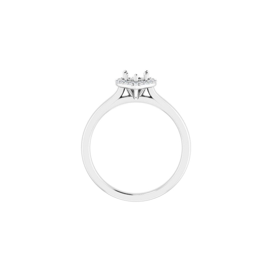 Heart Halo-Style Engagement Ring Semi-Mount - gallery - Series 122060