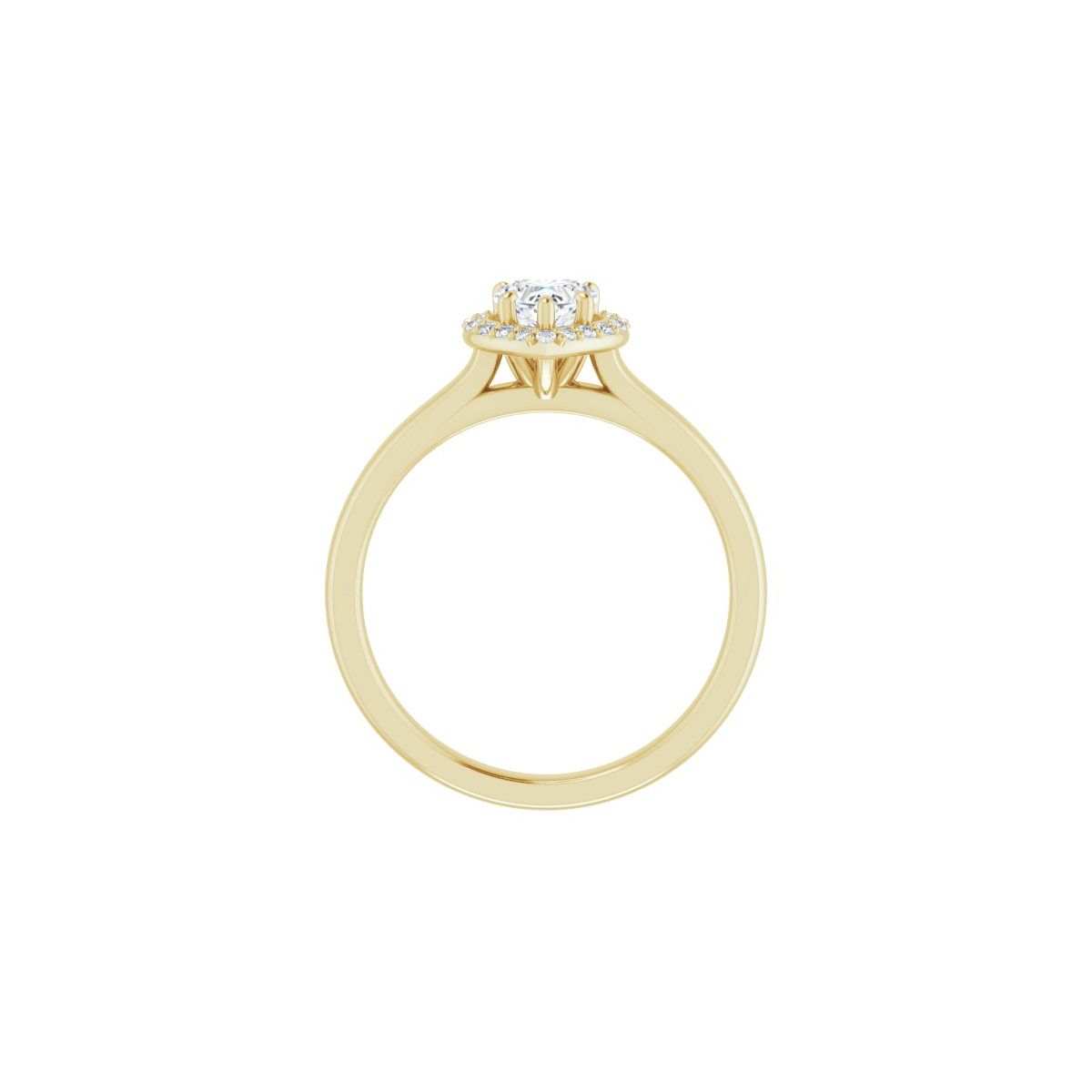 Heart Halo-Style Engagement Ring Semi-Mount - gallery - Series 122060