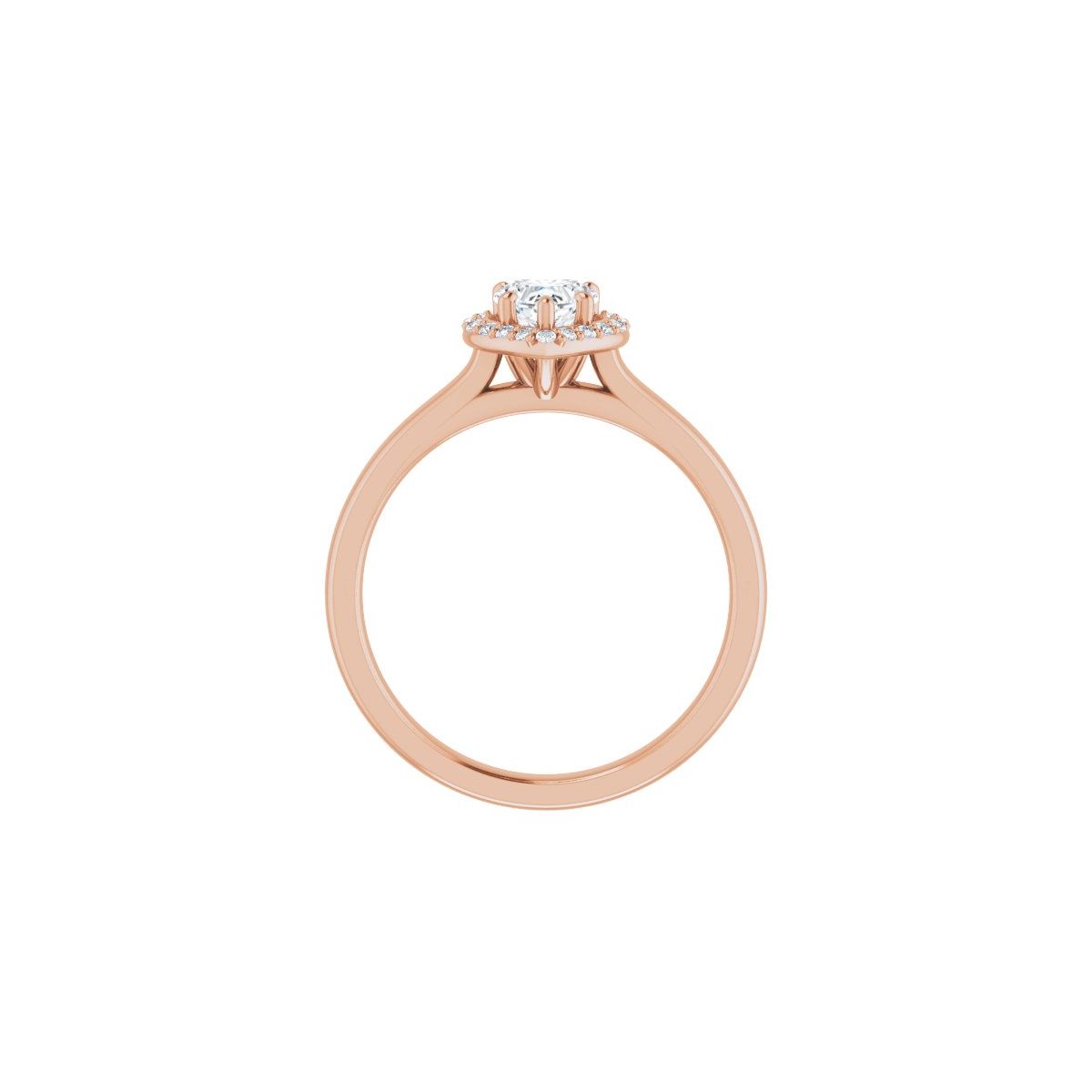 Heart Halo-Style Engagement Ring Semi-Mount - gallery - Series 122060