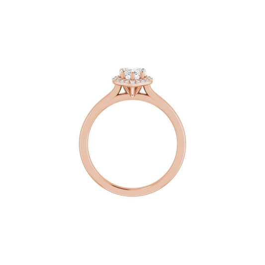 Heart Halo-Style Engagement Ring Semi-Mount - gallery - Series 122060