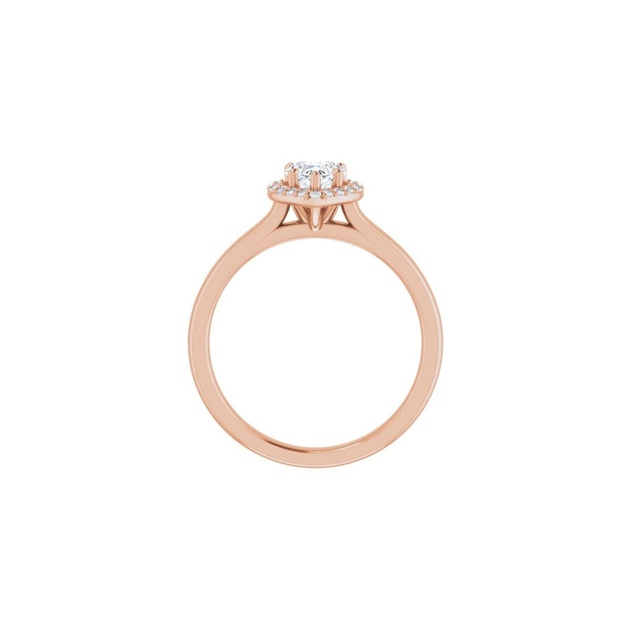 Heart Halo-Style Engagement Ring Semi-Mount - gallery - Series 122060