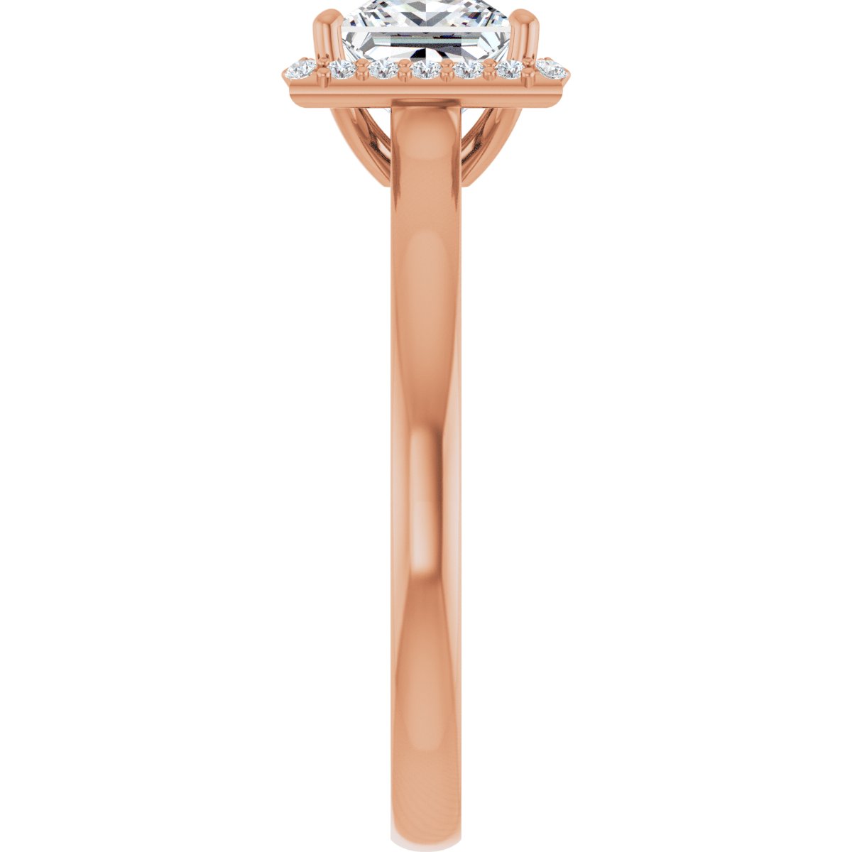 Square Halo-Style Engagement Ring Semi-Mount - gallery - Series 122060