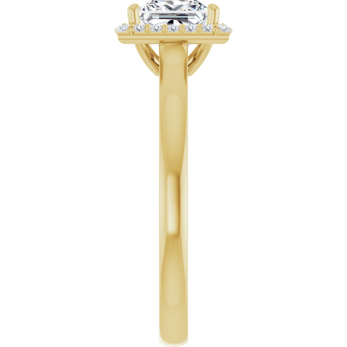 Square Halo-Style Engagement Ring Semi-Mount - gallery - Series 122060