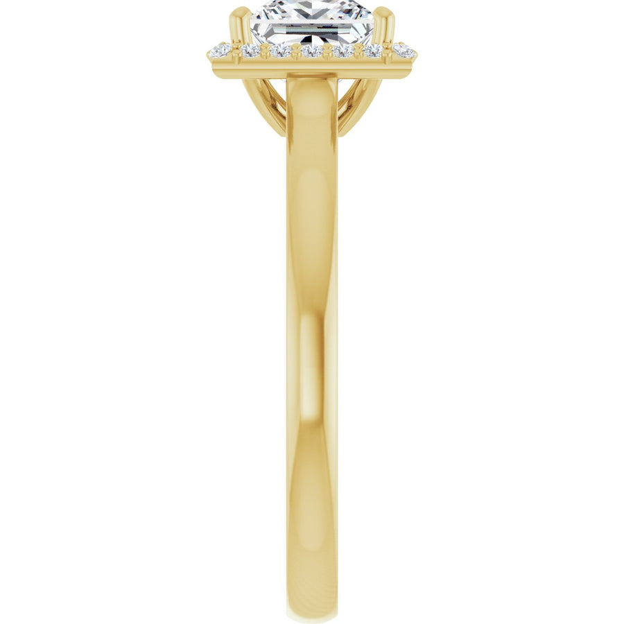 Square Halo-Style Engagement Ring Semi-Mount - gallery - Series 122060