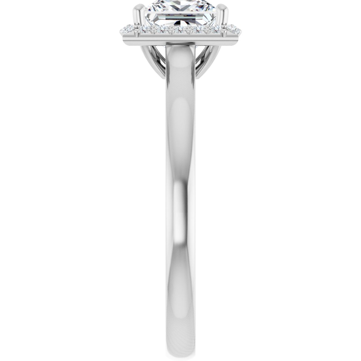 Square Halo-Style Engagement Ring Semi-Mount - gallery - Series 122060
