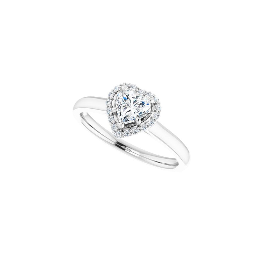 Heart Halo-Style Engagement Ring Semi-Mount - gallery - Series 122060
