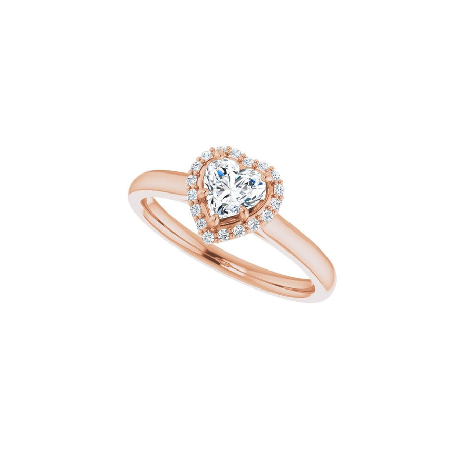 Heart Halo-Style Engagement Ring Semi-Mount - gallery - Series 122060