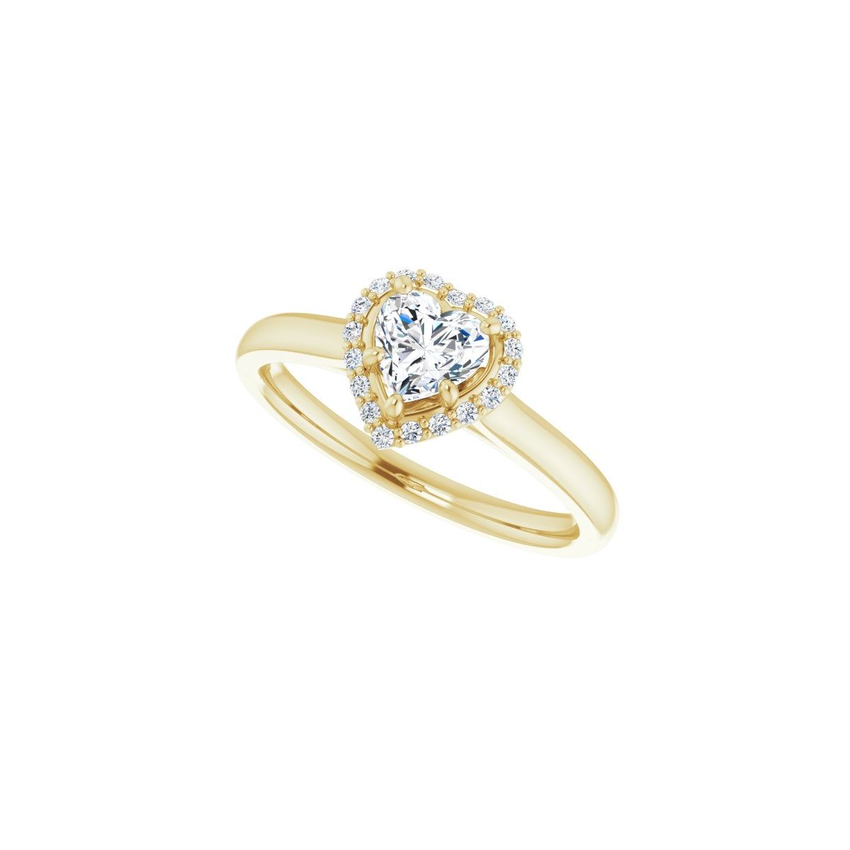 Heart Halo-Style Engagement Ring Semi-Mount - gallery - Series 122060