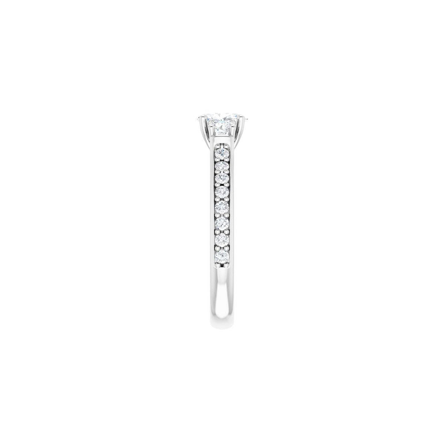 Oval Three-Stone Engagement Ring Semi-Mount - gallery - Series 122102