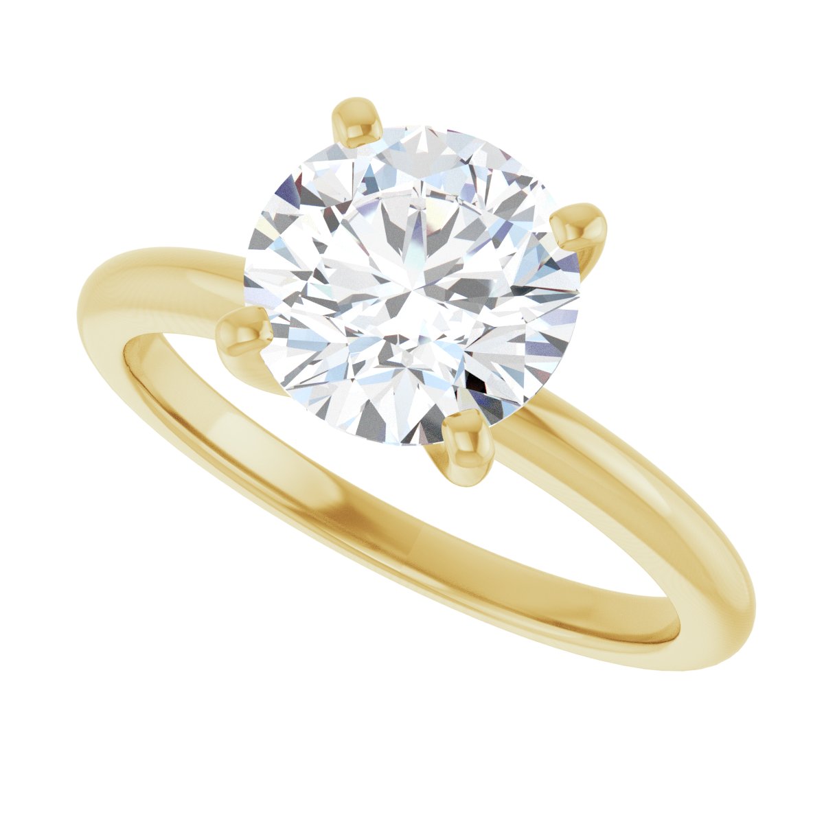 Round Engagement Ring (8 Mm) Mounting - gallery - Series 123213