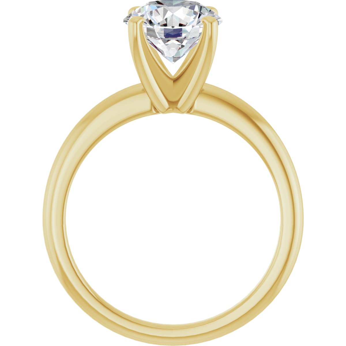 Round Engagement Ring (8 Mm) Mounting - gallery - Series 123213