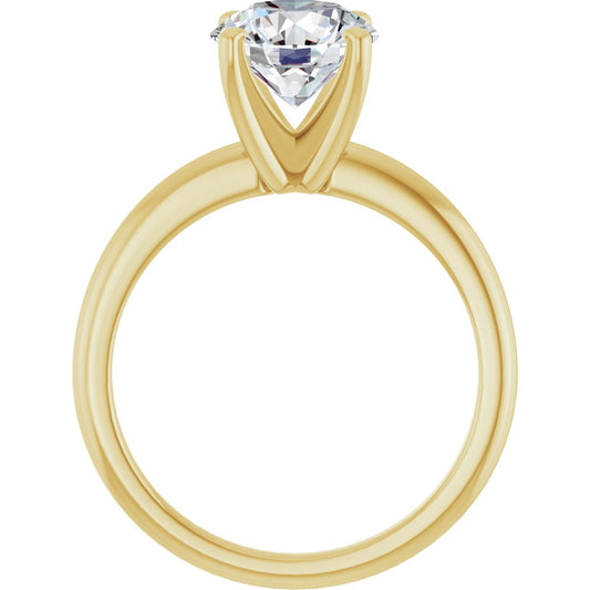 Round Engagement Ring (8 Mm) Mounting - gallery - Series 123213